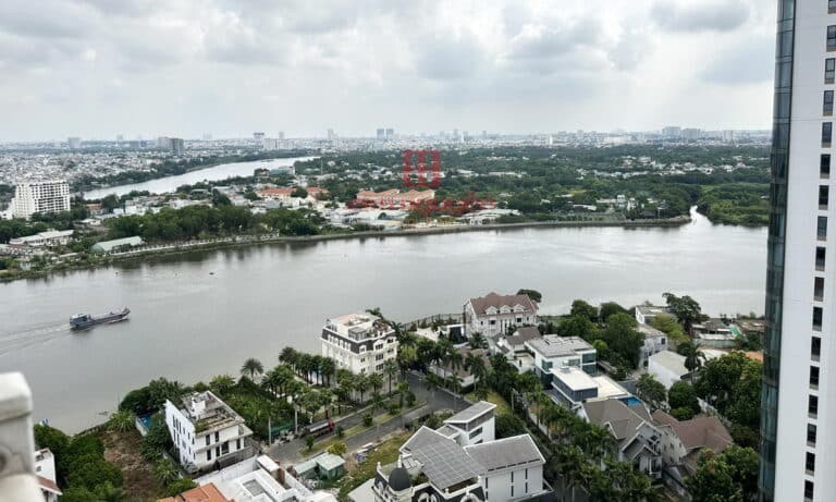 Cho thuê căn hộ Xi Riverview 3 phòng ngủ lầu cao T1 đủ nội thất view sông