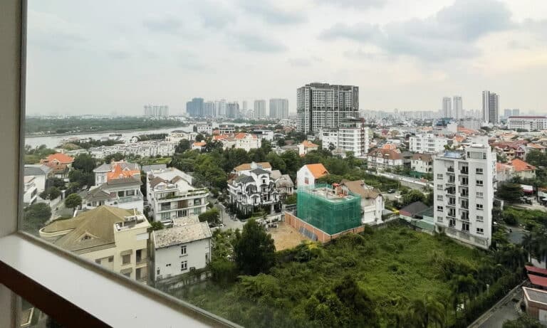 Cho thuê căn hộ Xi Riverview 3 phòng ngủ trống tầng cao tháp T2 view sông