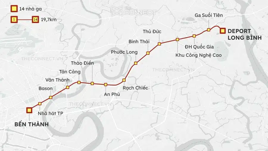 Tuyến Metro Số 1 Bến Thành – Suối Tiên: Lịch trình và Giá vé