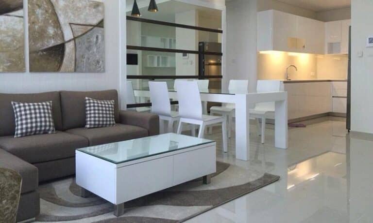 Cho thuê Pearl Plaza Bình Thạnh 2 phòng ngủ tầng cao view sông nội thất full