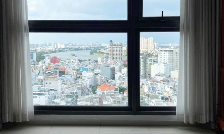 Cho thuê Pearl Plaza Bình Thạnh 2 phòng ngủ view sông lầu cao full nội thất
