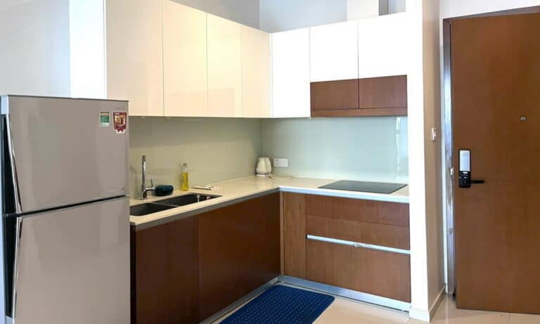 Căn hộ Pearl Plaza cho thuê 1 phòng ngủ view sông tầng cao có đủ nội thất
