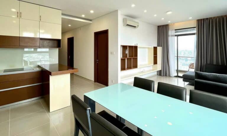 Cho thuê căn hộ Pearl Plaza 3 phòng ngủ view sông L81 lầu cao full nội thất