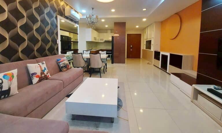 Cho thuê Pearl Plaza Bình Thạnh 2 phòng ngủ view sông lầu cao có nội thất