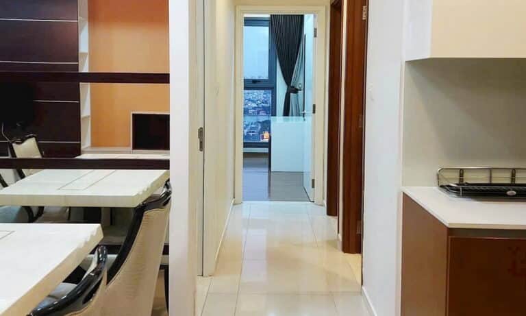 Cho thuê Pearl Plaza Bình Thạnh 2 phòng ngủ view sông lầu cao có nội thất