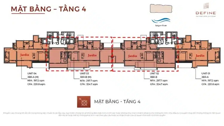 Mặt bằng và thiết kế căn hộ Define Thạnh Mỹ Lợi Quận 2