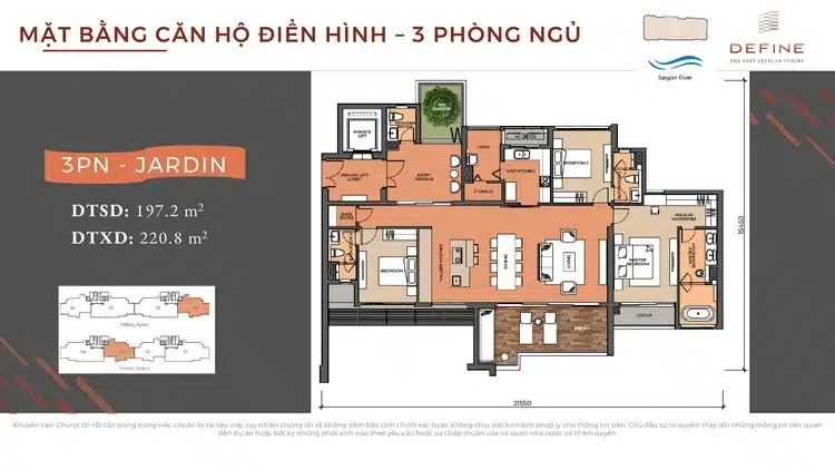 Mặt bằng và thiết kế căn hộ Define Thạnh Mỹ Lợi Quận 2