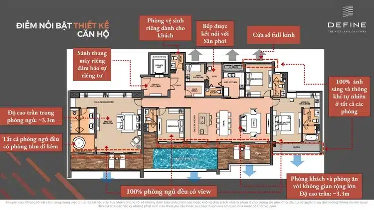 Mặt bằng và thiết kế căn hộ Define Thạnh Mỹ Lợi Quận 2