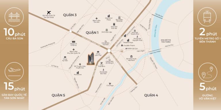 Vị trí căn hộ Lancaster Legacy: Kết nối thuận tiện giữa Quận 1
