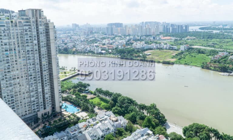 Cho thuê Opal Saigon Pearl 3 phòng ngủ lầu cao nội thất cơ bản view sông