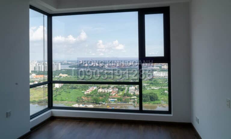 Căn hộ Opal Saigon Pearl cho thuê 4 phòng ngủ nhà trống lầu cao view sông