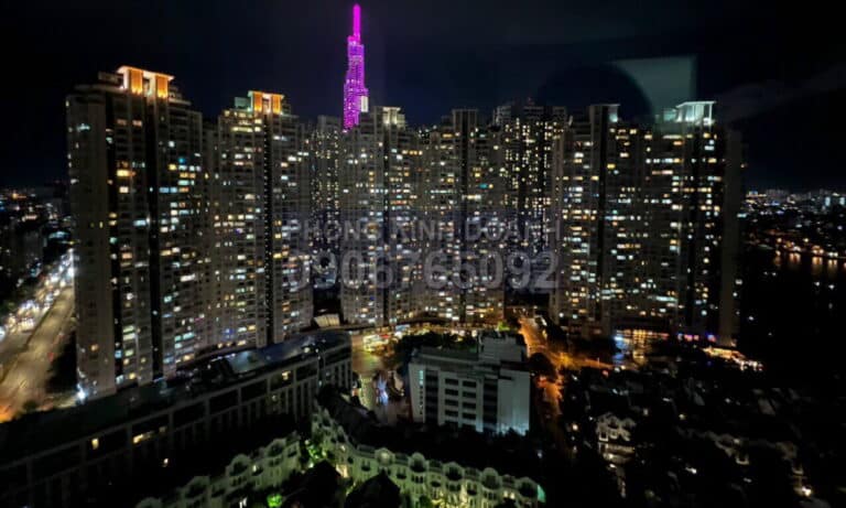 Căn hộ Opal Saigon Pearl cho thuê 4 phòng ngủ lầu cao đủ nội thất view sông