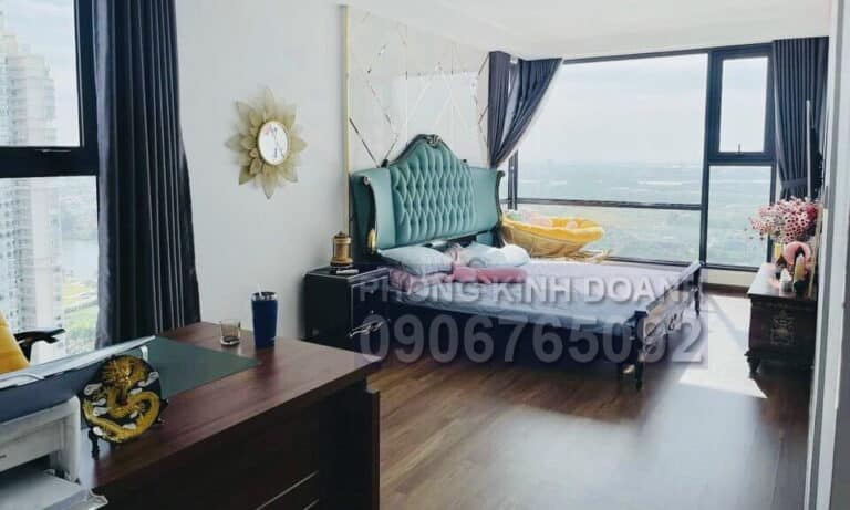 Căn hộ Opal Saigon Pearl cho thuê 4 phòng ngủ lầu cao đủ nội thất view sông