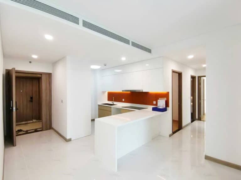 Căn hộ cho thuê Sunwah Pearl lầu trung nhà trống 2 phòng ngủ view hồ bơi