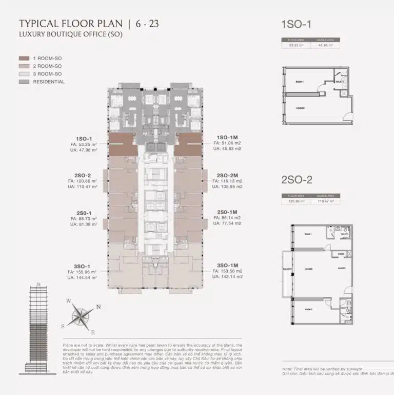 Mặt bằng căn hộ The Opusk Residence