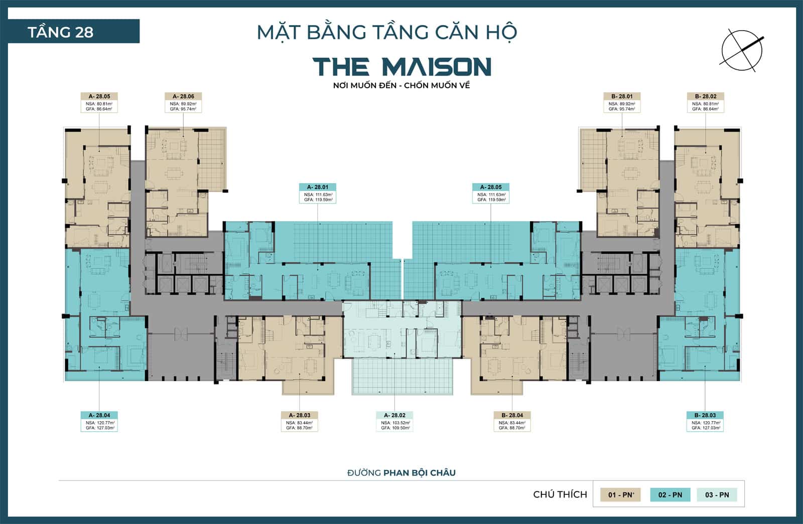 Mặt bằng căn hộ The Maison Bình Dương