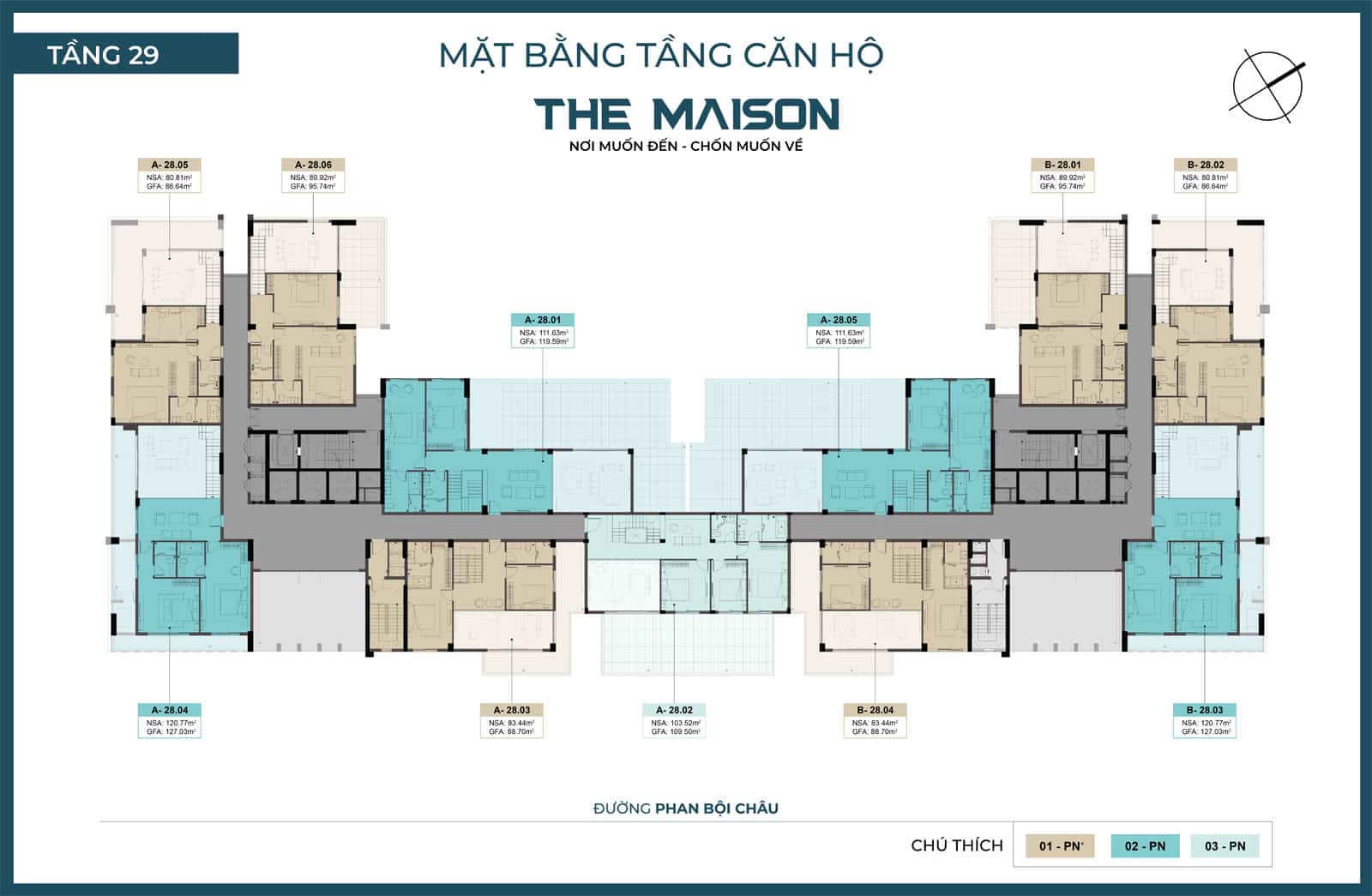 Mặt bằng căn hộ The Maison Bình Dương