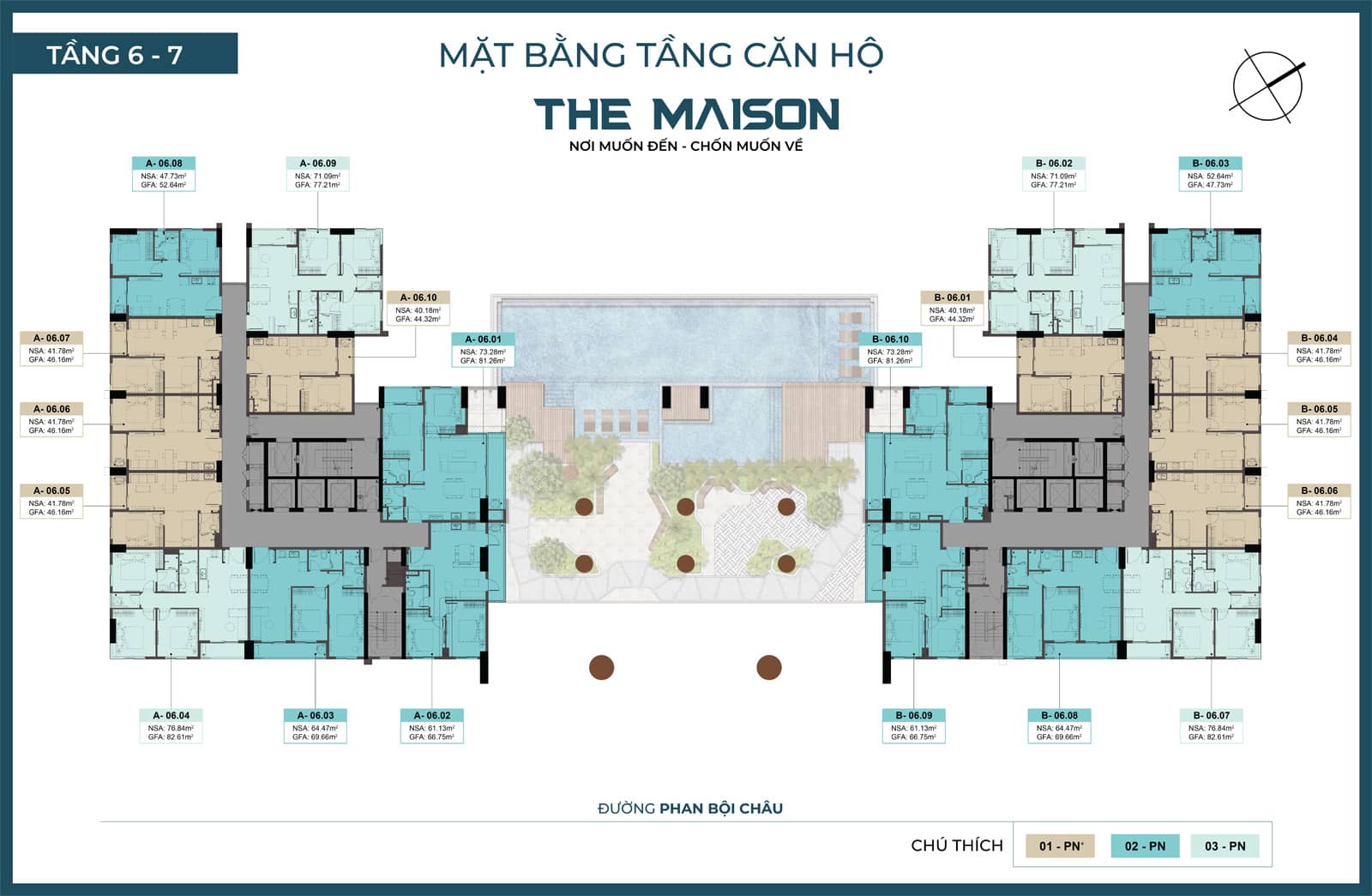 Mặt bằng căn hộ The Maison Bình Dương