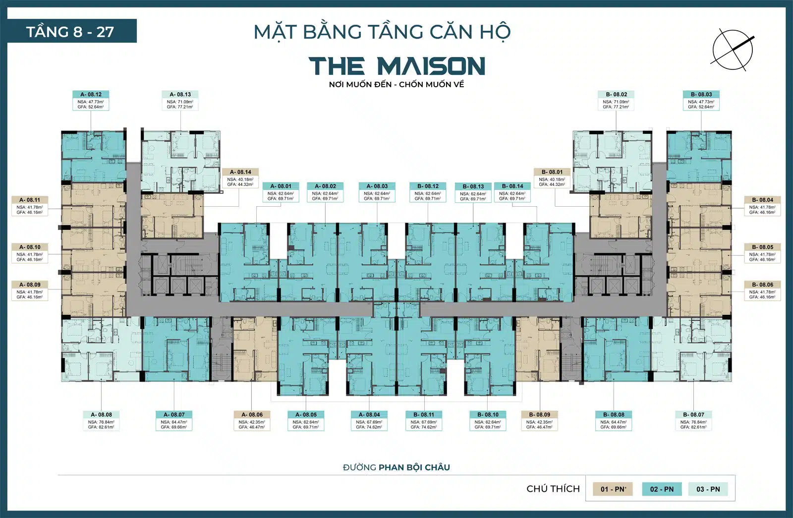 Mặt bằng căn hộ The Maison Bình Dương