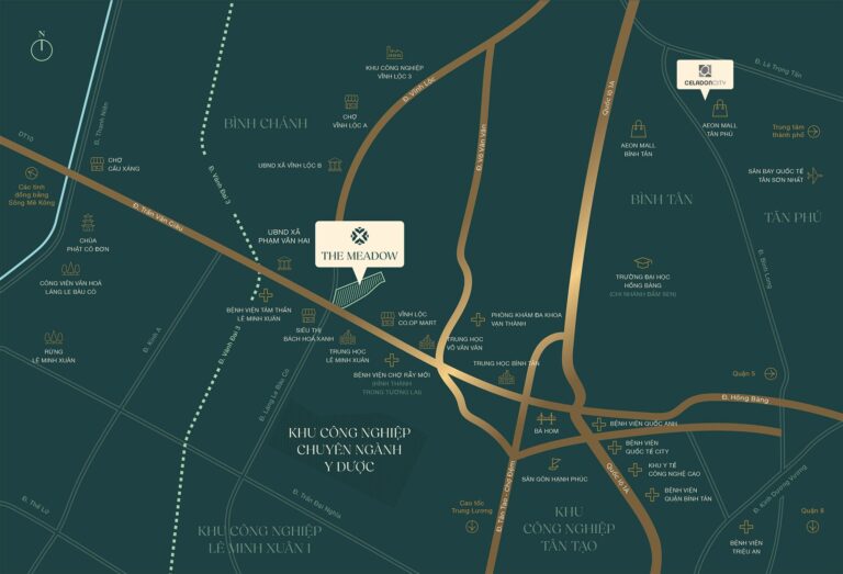Vị trí The Meadow Bình Chánh: Kết nối thuận tiện, giá trị vượt trội