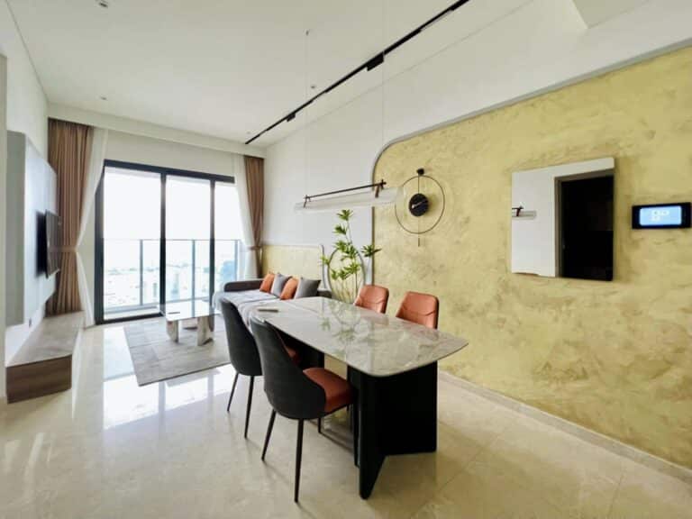 The Marq quận 1 cho thuê căn hộ décor đẹp 3 phòng ngủ view L81 thoáng