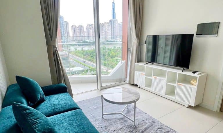 Căn hộ cho thuê Thủ Thiêm Zeit 1 phòng ngủ tầng cao nhà đẹp view sông