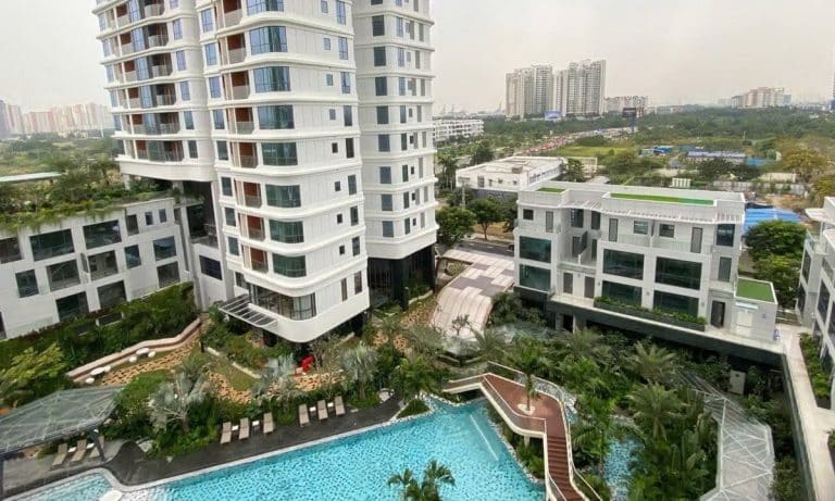 Thủ Thiêm Zeit cho thuê 2 phòng ngủ lầu trung nhà trống view hồ bơi mát