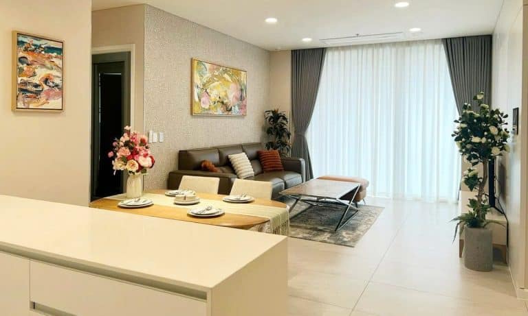 Căn hộ Thủ Thiêm Zeit cho thuê 3 phòng ngủ tầng cao có nội thất view sông