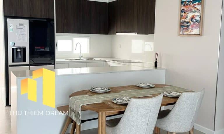Căn hộ Thủ Thiêm Zeit cho thuê 3 phòng ngủ tầng cao có nội thất view sông