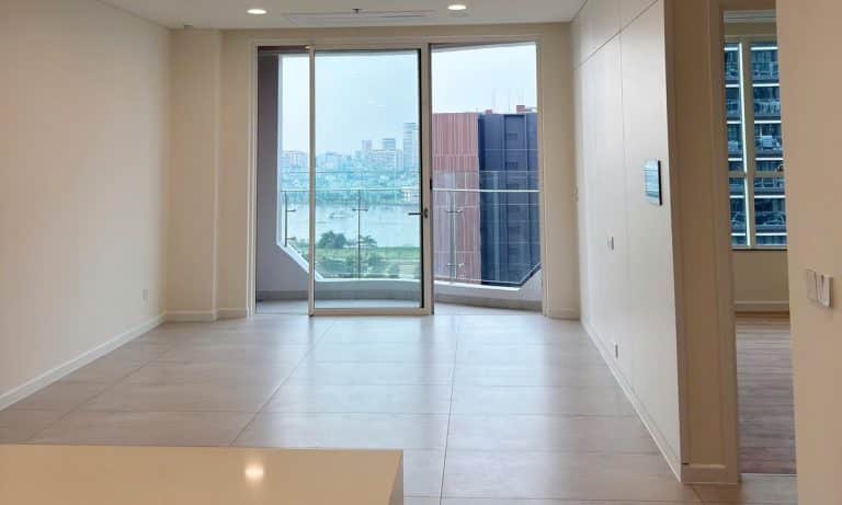 Căn hộ Thủ Thiêm Zeit cho thuê 3 phòng ngủ tầng cao nhà trống view sông