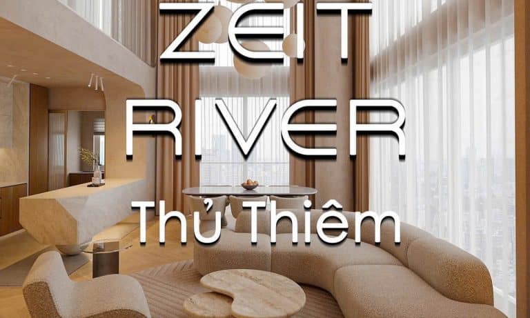 Căn duplex Thủ Thiêm Zeit cho thuê 4 phòng ngủ lầu cao nội thất view sông