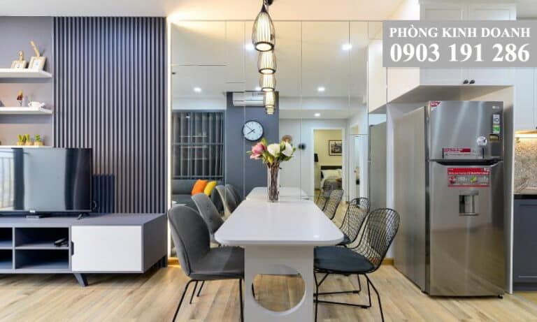 Wilton Tower cho thuê căn view sông tầng 18 block B nội thất đẹp 2 phòng ngủ