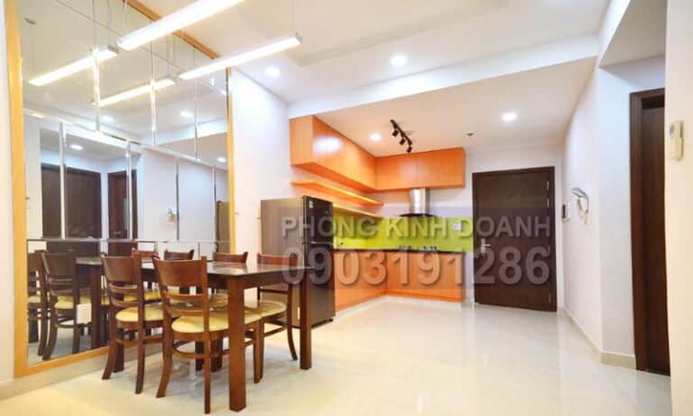 Wilton Tower cho thuê view thoáng mát lầu thấp đủ nội thất 2 phòng ngủ