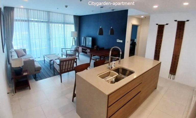Cho thuê căn hộ 1 phòng ngủ City Garden tầng cao nội thất đẹp view quận 1