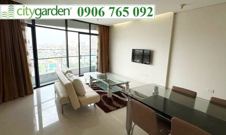 Căn hộ cho thuê City Garden tầng cao nội thất đầy đủ view mát 2 phòng ngủ