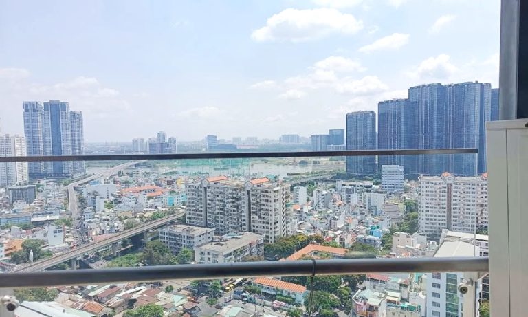 Căn hộ City Garden cho thuê lầu cao full nội thất view quận 1 2 phòng ngủ