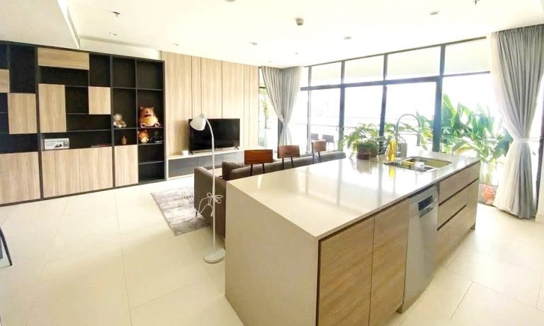 Cho thuê City Garden tầng cao nội thất đầy đủ view Văn Thánh 3 phòng ngủ