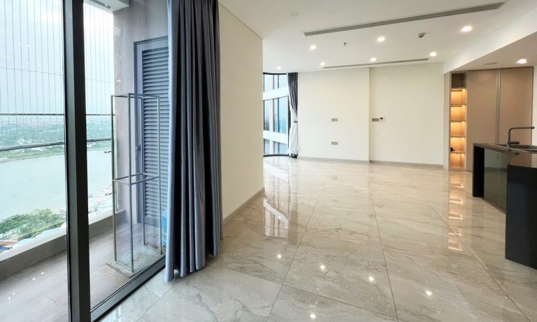 Căn hộ 3 phòng ngủ Thảo Điền Green cho thuê nhà trống view sông mát mẻ