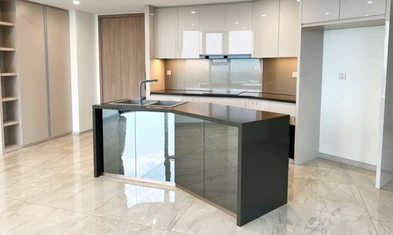 Căn hộ 3 phòng ngủ Thảo Điền Green cho thuê nhà trống view sông mát mẻ