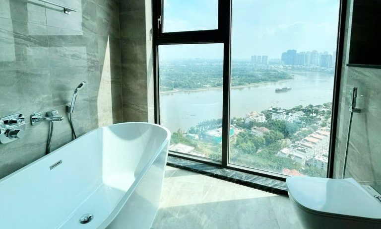Căn hộ 3 phòng ngủ Thảo Điền Green cho thuê nhà trống view sông thoáng