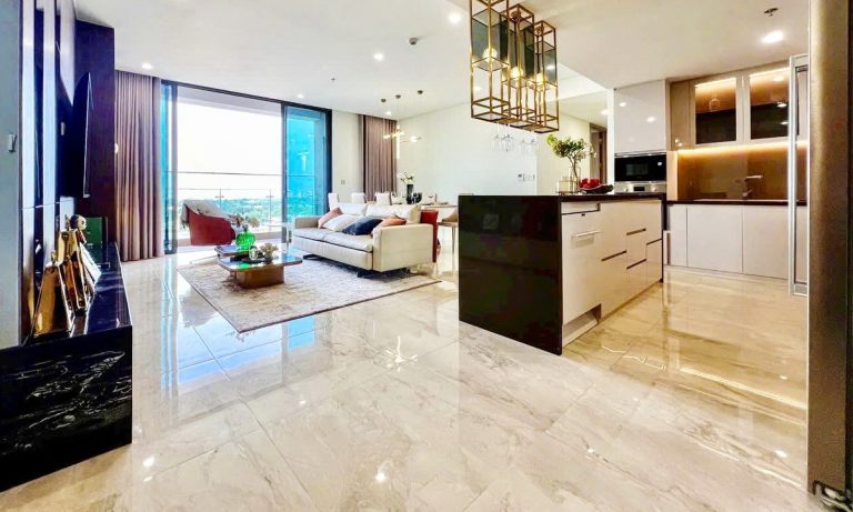 Căn hộ 3 phòng ngủ Thảo Điền Green cho thuê nội thất sang xịn view sông