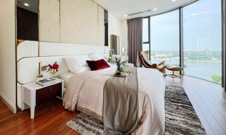 Căn hộ 3 phòng ngủ Thảo Điền Green cho thuê nội thất sang xịn view sông