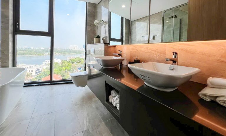 Căn hộ 3 phòng ngủ Thảo Điền Green cho thuê nội thất sang xịn view sông