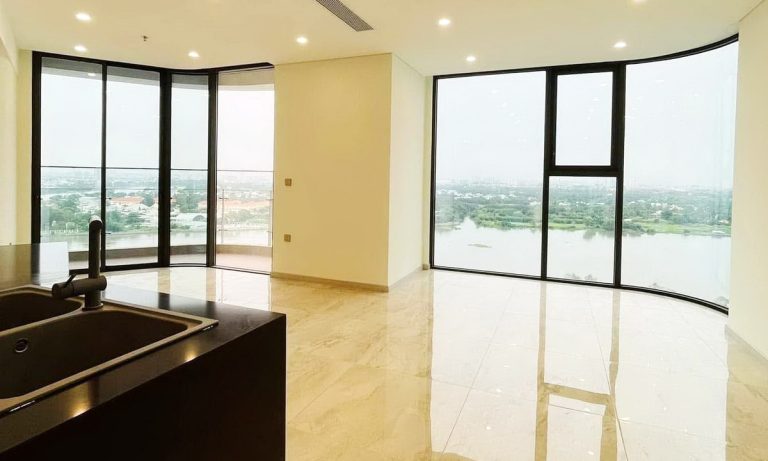 Căn hộ 3 phòng ngủ Thảo Điền Green cho thuê nhà trống view sông cực đẹp