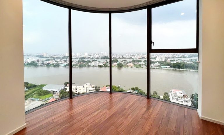 Căn hộ 3 phòng ngủ Thảo Điền Green cho thuê nhà trống view sông cực đẹp