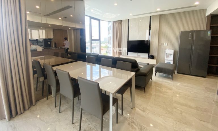 Căn hộ 3 phòng ngủ Thảo Điền Green cho thuê đầy đủ nội thất xịn view sông
