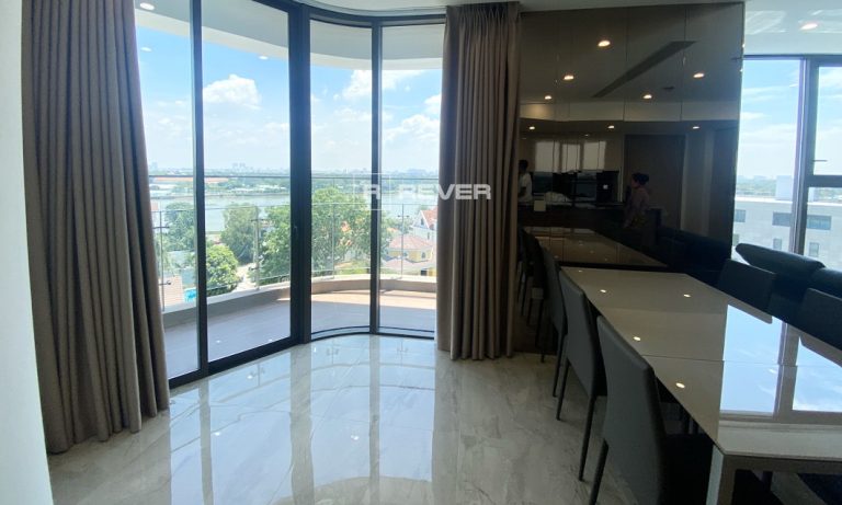 Căn hộ 3 phòng ngủ Thảo Điền Green cho thuê đầy đủ nội thất xịn view sông