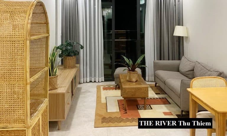 Căn hộ cho thuê The River Thủ Thiêm 2 phòng ngủ có đầy đủ nội thất cao cấp