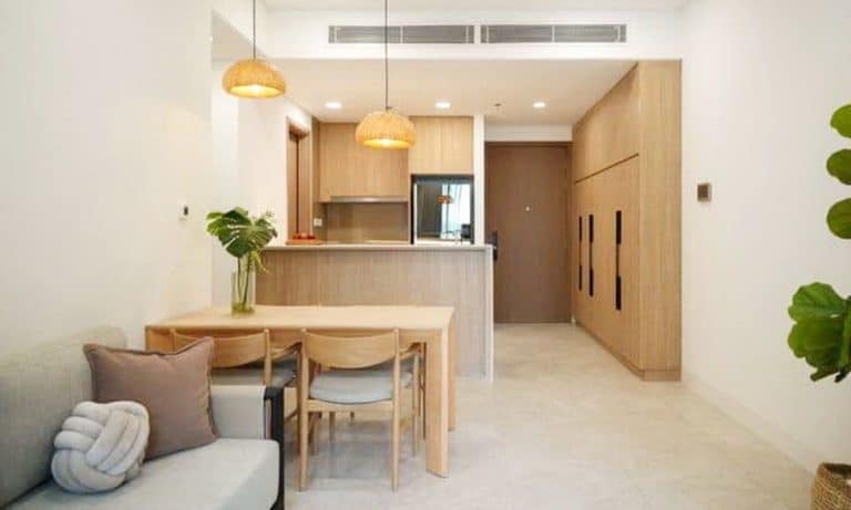 Cho thuê căn hộ The River Thủ Thiêm 2 phòng ngủ trang bị nội thất đầy đủ