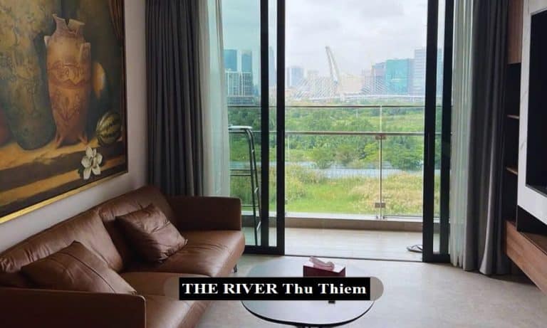 The River Thủ Thiêm cho thuê view Bitexco căn 2 phòng ngủ nội thất đầy đủ
